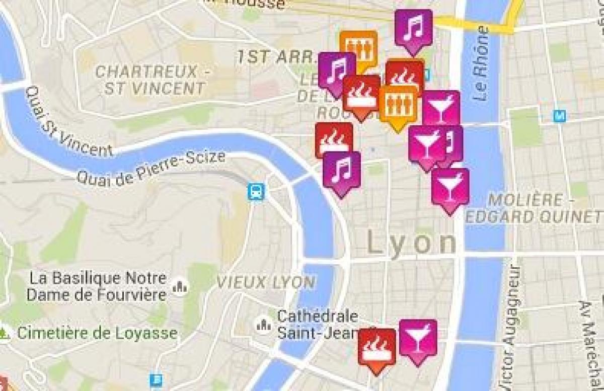 mapa ng bakla Lyon