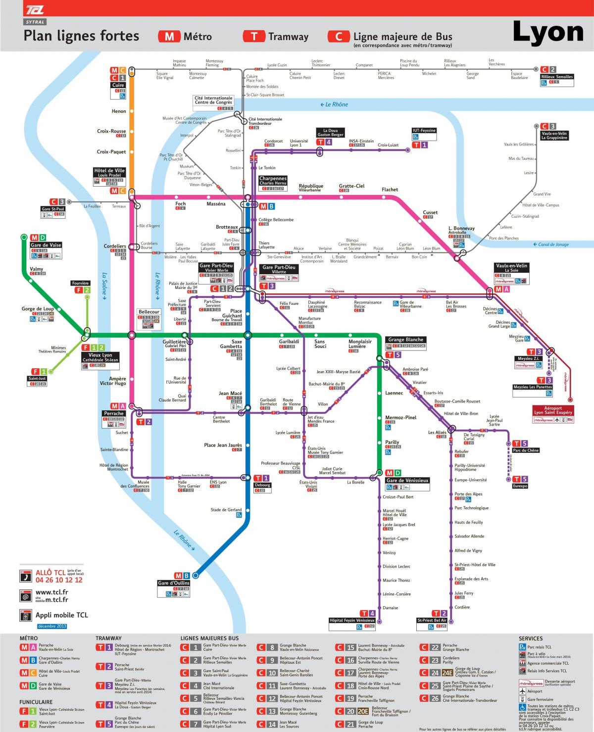 Lyon transit mapa