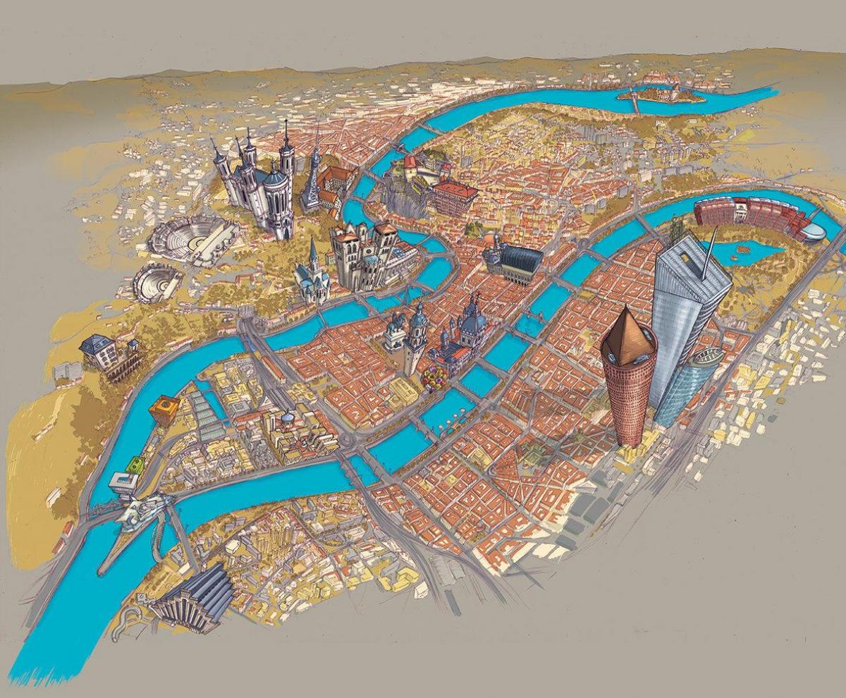 mapa ng Lyon bangka