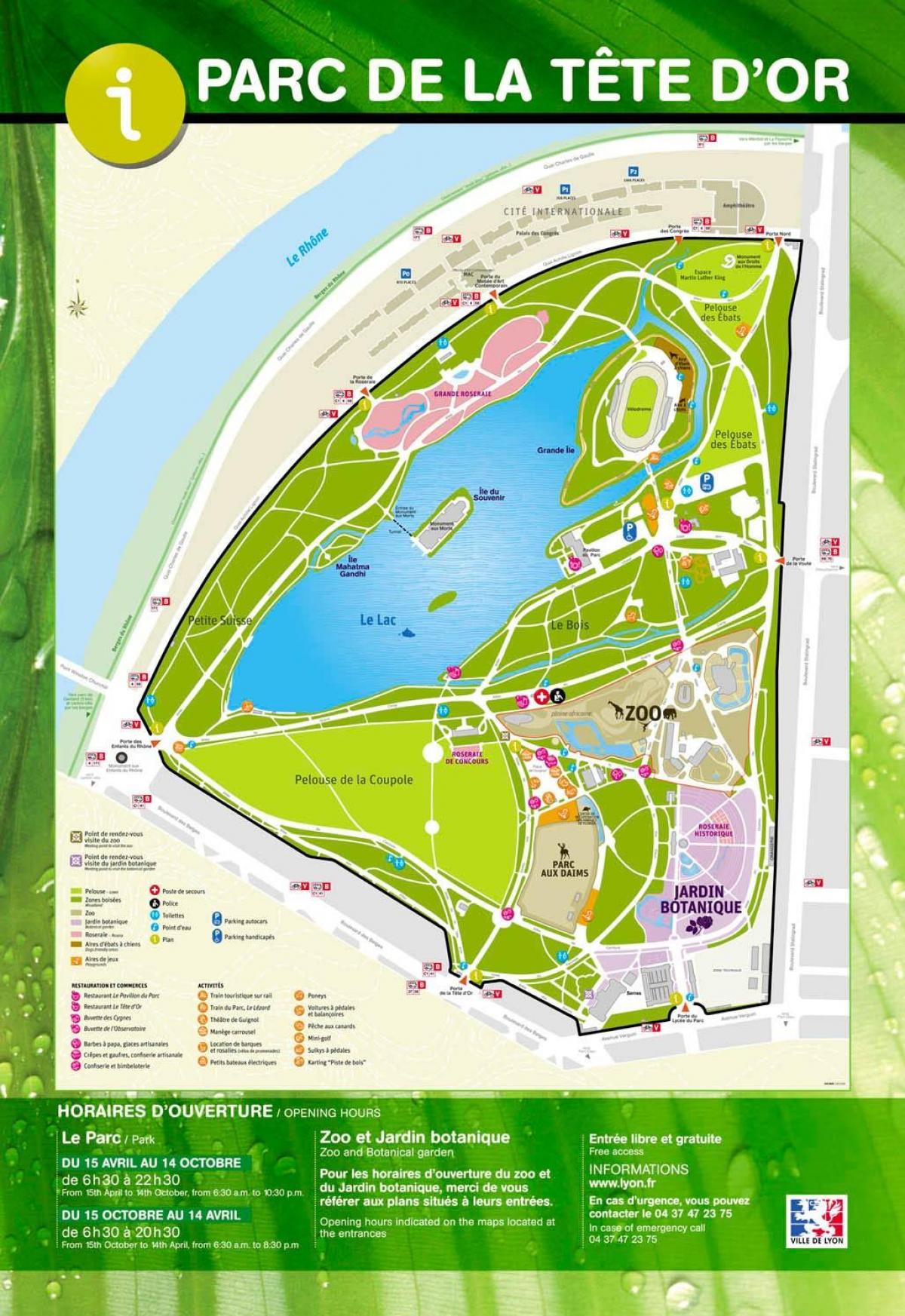 mapa ng Lyon park