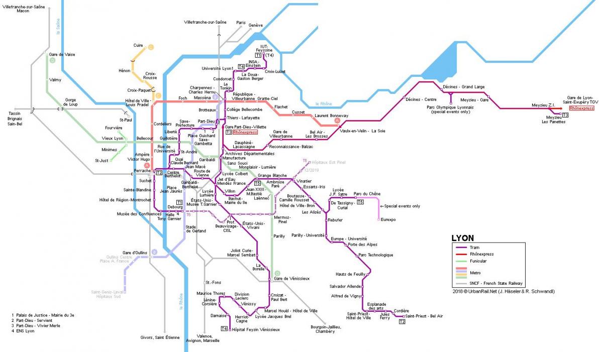 Lyon rail mapa