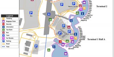 Lyon sa france airport mapa